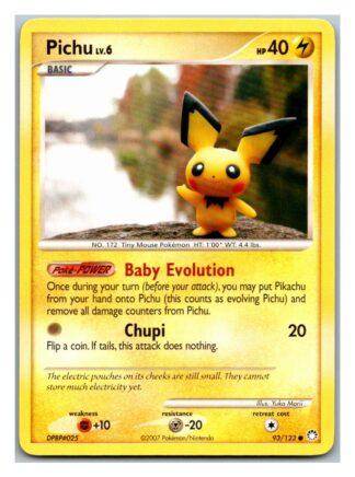 Pichu 93/123 Mysterious Treasures (Common) (Exc Condition)