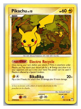 Pikachu 94/123 Mysterious Treasures (Common) (LP Condition)