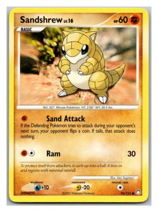 Sandshrew 96/123 Mysterious Treasures (Common) (LP Condition)