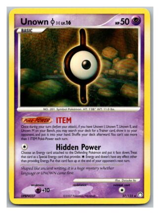 Unown I 37/123 Mysterious Treasures (Rare) (LP Condition)