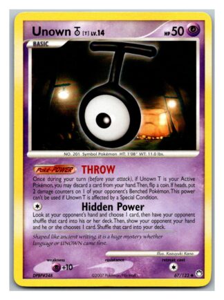 Unown T 67/123 Mysterious Treasures (Uncommon) (LP Condition)