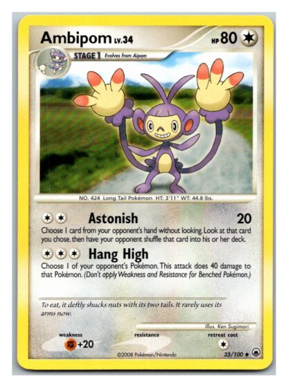 Ambipom 35/100 Majestic Dawn (Uncommon) (P Condition)