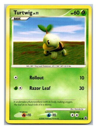 Turtwig 77/100 Majestic Dawn (Common) (Exc Condition)