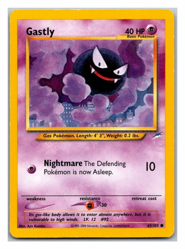 Gastly 65/105 Neo Destiny (Common) (Unlimited Excellent Condition)
