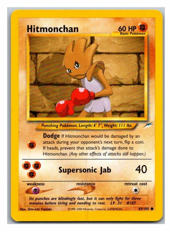 Hitmonchan 69/105 Neo Destiny (Common) (Unlimited LP Condition)