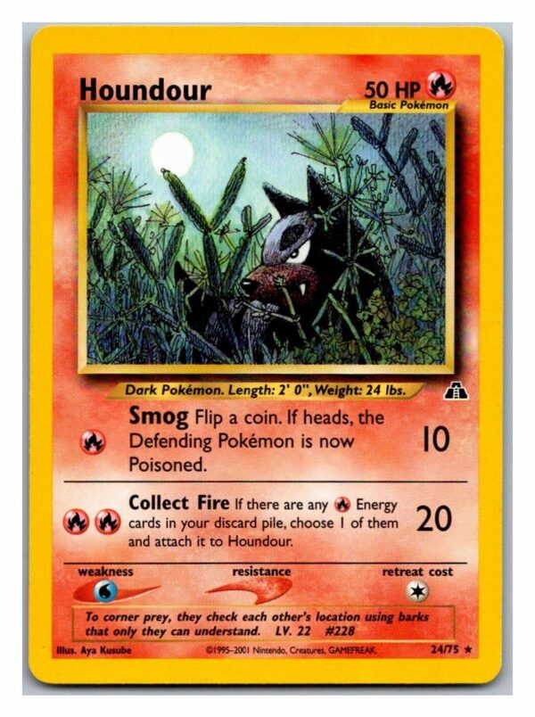 Houndour 24/75 Neo Discovery (Rare)(Unlimited Excellent Condition)