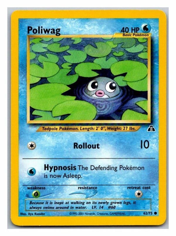 Poliwag 62/75 Neo Discovery (Unlimited Lightly Played Condition)