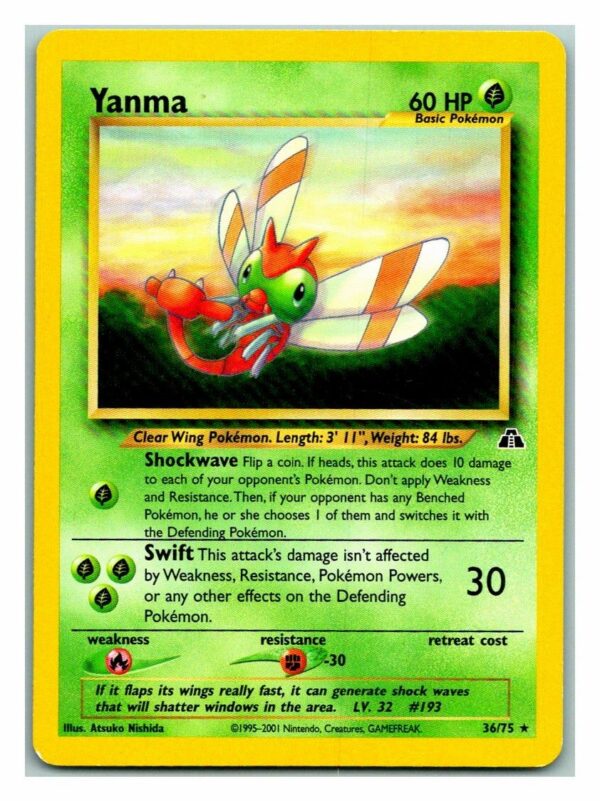 Yanma 36/75 Neo Discovery (Rare) (Unlimited Excellent Condition)