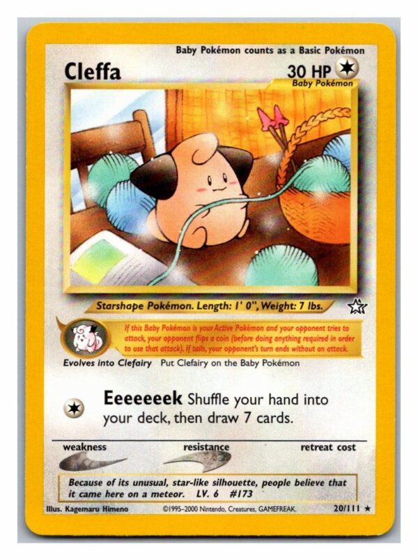 Cleffa 20/111 Neo Genesis (Rare) (Unlimited Excellent Condition)