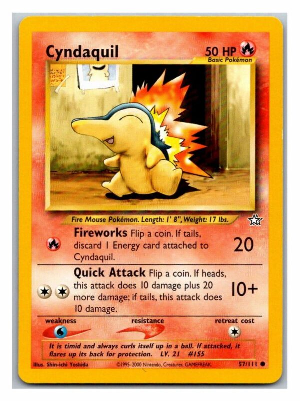 Cyndaquil 57/111 Neo Genesis (Common) (Unlimited Lightly Played Condition)