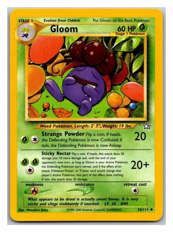 Gloom 36/111 Neo Genesis (Uncommon) (Unlimited Excellent Condition)