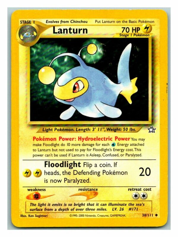 Lanturn 38/111 Neo Genesis (Uncommon) (Unlimited Excellent Condition)