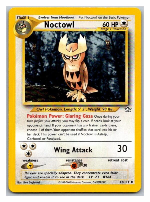 Noctowl 42/111 Neo Genesis (Unlimited Lightly Played Condition)