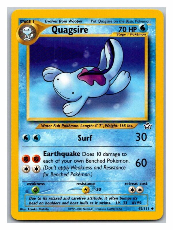 Quagsire 45/111 Neo Genesis (Uncommon) (Unlimited Excellent Condition)