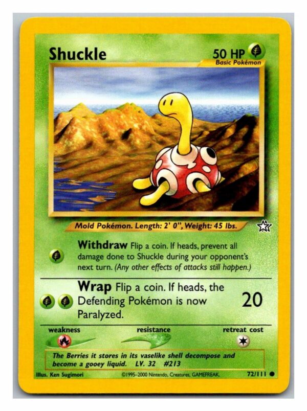 Shuckle 72/111 Neo Genesis (Common) (Unlimited Excellent Condition)