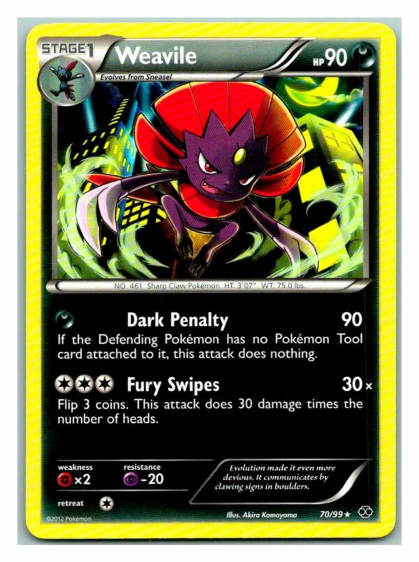 Weavile 70/99 Next Destinies (Rare) (LP Condition)