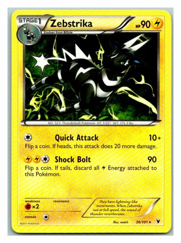 Zebstrika 36/101 Noble Victories (Rare) (Exc Condition)