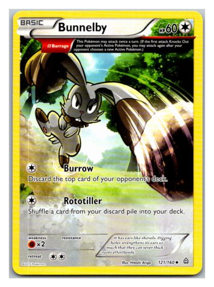 Bunnelby 121/160 Primal Clash (Uncommon) (LP Condition)