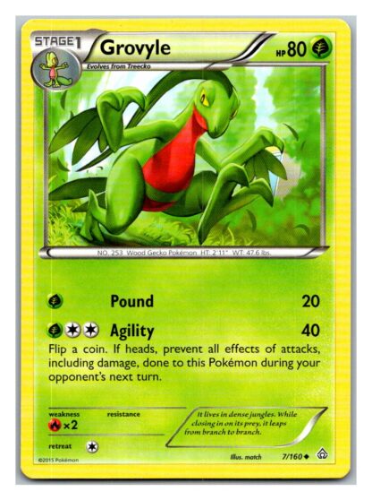 Grovyle 7/160 Primal Clash (Uncommon) (LP Condition)