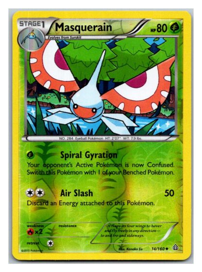 Masquerain 14/160 Primal Clash (Reverse Holo) (LP Condition)