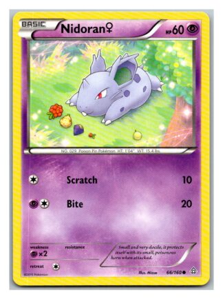 Nidoran F 66/160 Primal Clash (Common) (Exc Condition)