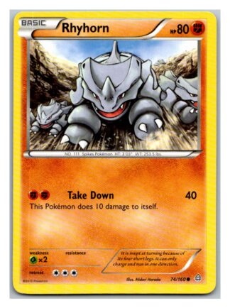 Rhyhorn 74/160 Primal Clash (Common) (Exc Condition)