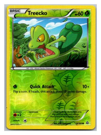 Treecko 6/160 Primal Clash (Reverse Holo) (Exc Condition)