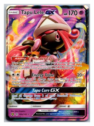 Tapu Lele GX 60a/145 Alternative Art Promo Guardians Rising (Ultra Rare) (Exc Condition)