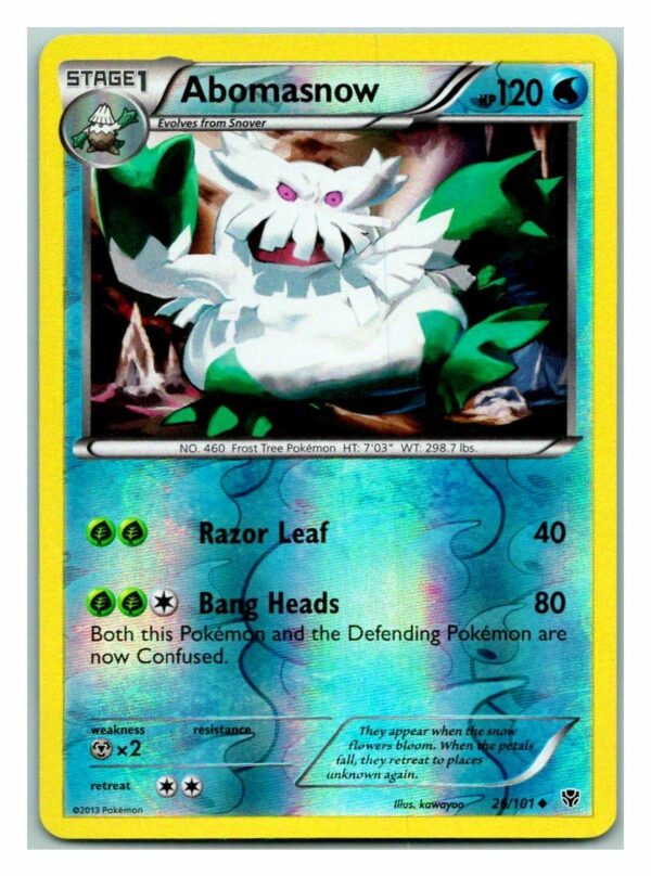 Abomasnow 26/101 Plasma Blast (Exc Condition) (Reverse Holo)