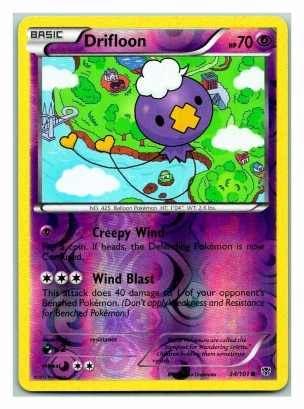 Drifloon 34/101 Plasma Blast (Exc Condition) (Reverse Holo)