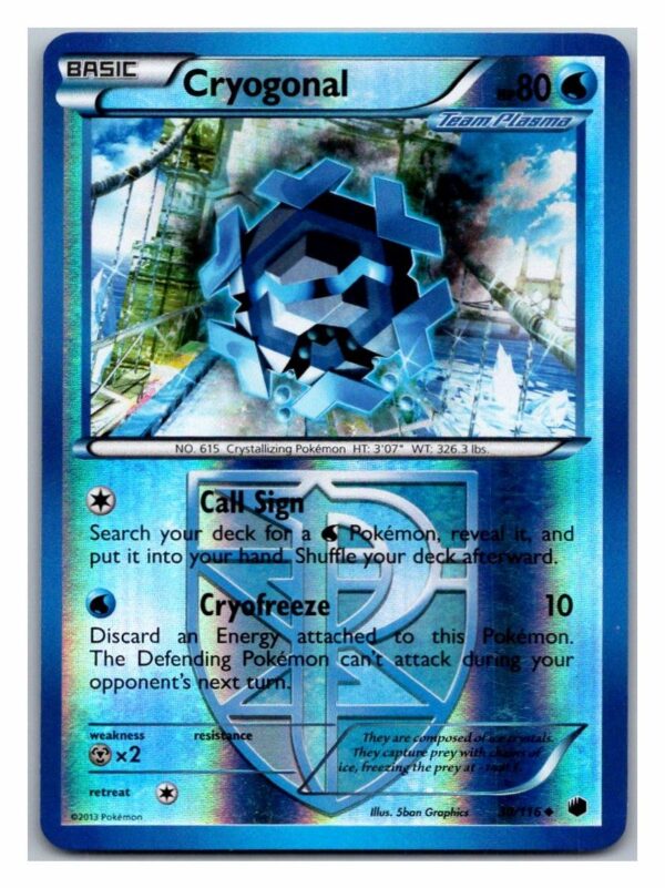 Cryogonal 30/116 Plasma Freeze (Reverse Holo) (Exc Condition)