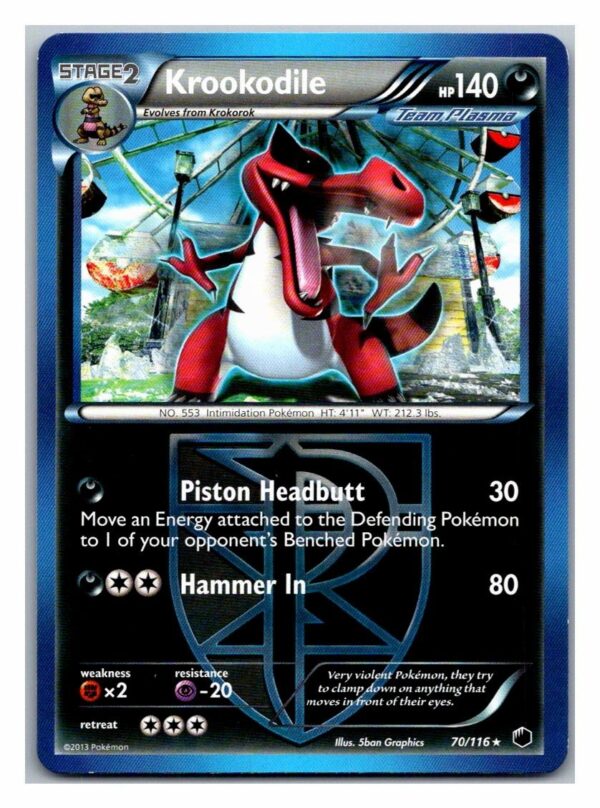 Krookodile 70/116 Plasma Freeze (Rare) (Exc Condition)
