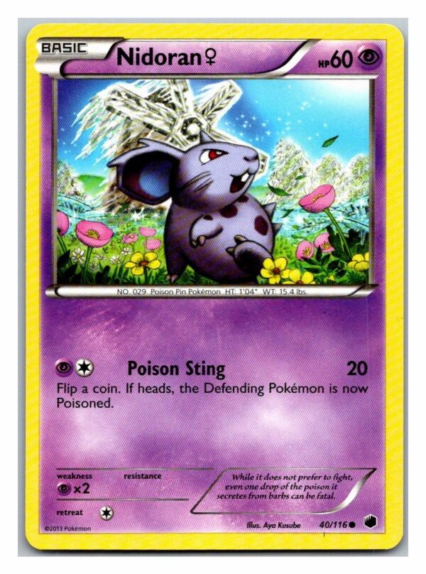 Nidoran 40/116 Plasma Freeze (Common) (Exc Condition)