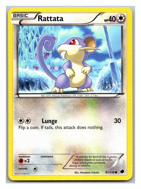 Rattata 87/116 Plasma Freeze (Common) (Exc Condition)