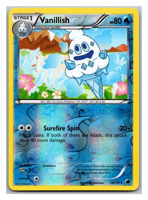 Vanillish 28/116 Plasma Freeze (Reverse Holo) (Exc Condition)