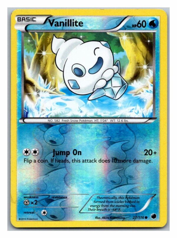 Vanillite 27/116 Plasma Freeze (Reverse Holo) (Exc Condition)