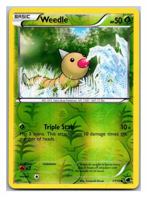 Weedle 1/116 Plasma Freeze (Reverse Holo) (Exc Condition)
