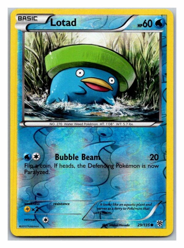 Lotad 29/135 Plasma Storm (Reverse Holo) (Exc Condition)