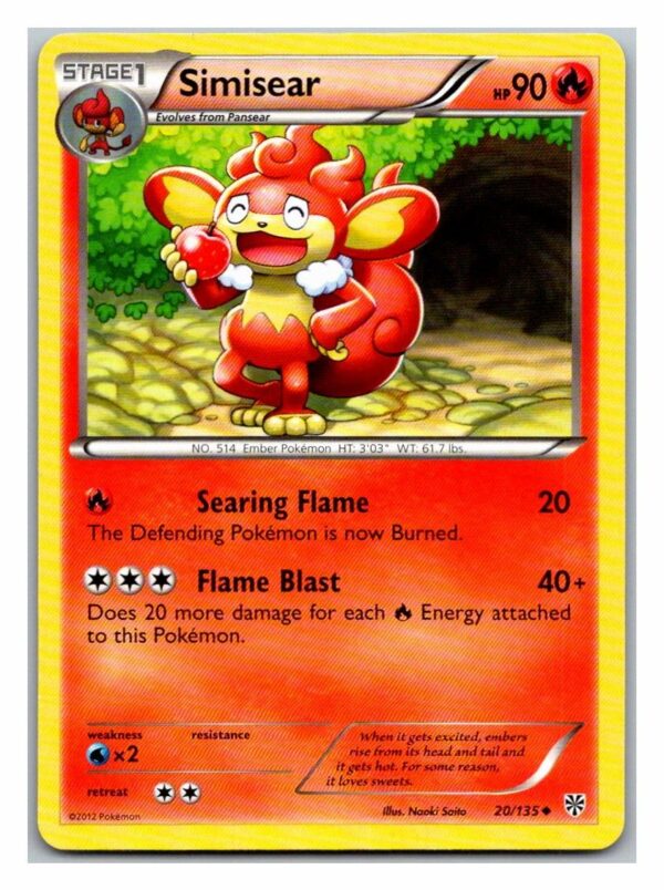 Simisear 20/135 Plasma Storm (Uncommon) (Exc Condition)