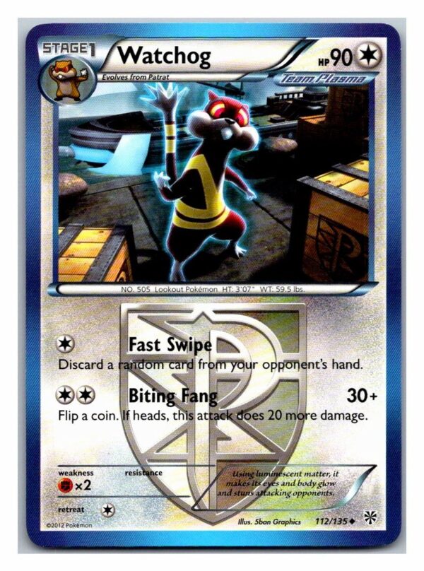 Watchog 112/135 Plasma Storm (Exc Condition) (Uncommon)
