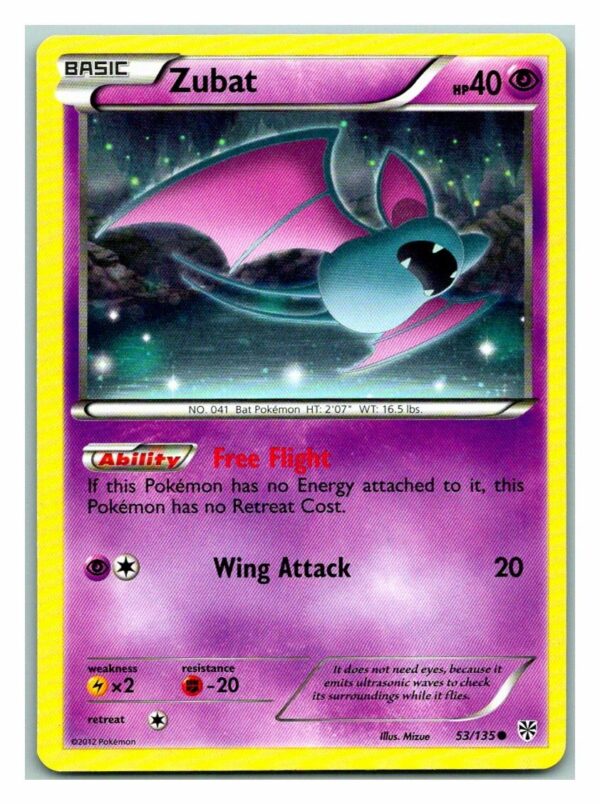 Zubat 53/135 Plasma Storm (Common) (Exc Condition)