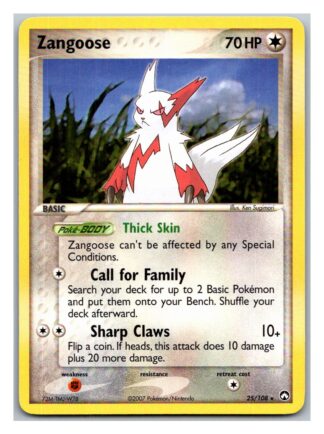 Zangoose 25/108 Power Keepers (Rare) (LP Condition)