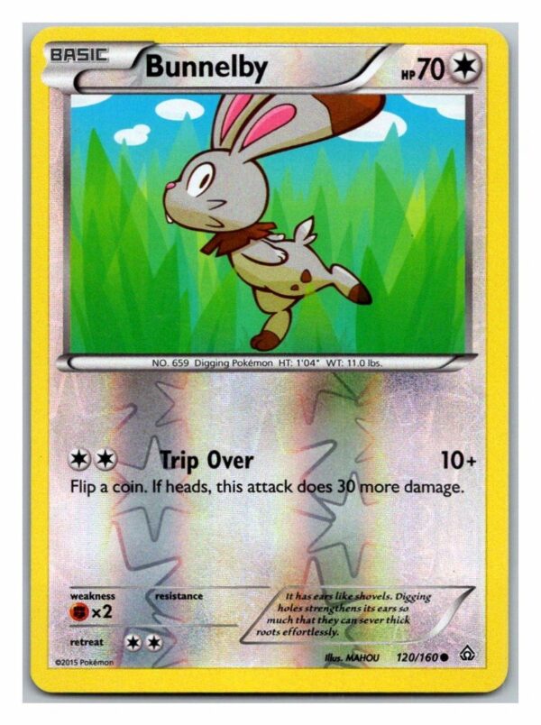 Bunnelby 120/160 Primal Clash (Reverse Holo) (Exc Condition)