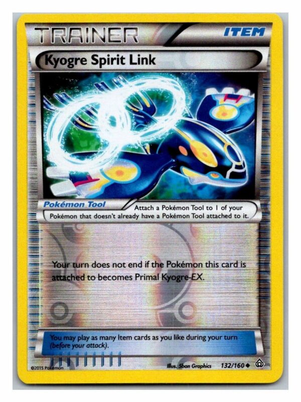 Kyogre Spirit Link 132/160 Primal Clash (Reverse Holo) (LP Condition)