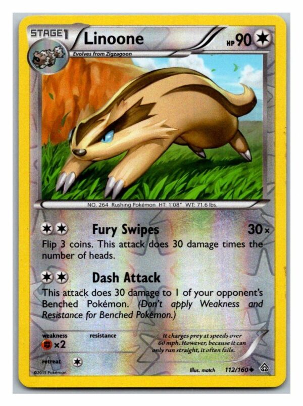 Linoone 112/160 Primal Clash (Reverse Holo) (Exc Condition)