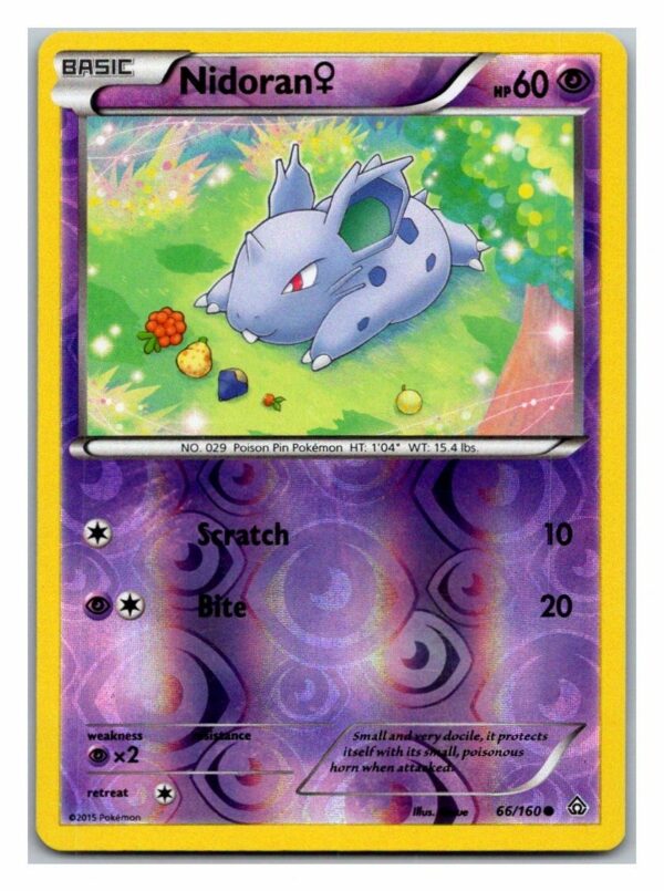 Nidoran F 66/160 Primal Clash (Reverse Holo) (Exc Condition)