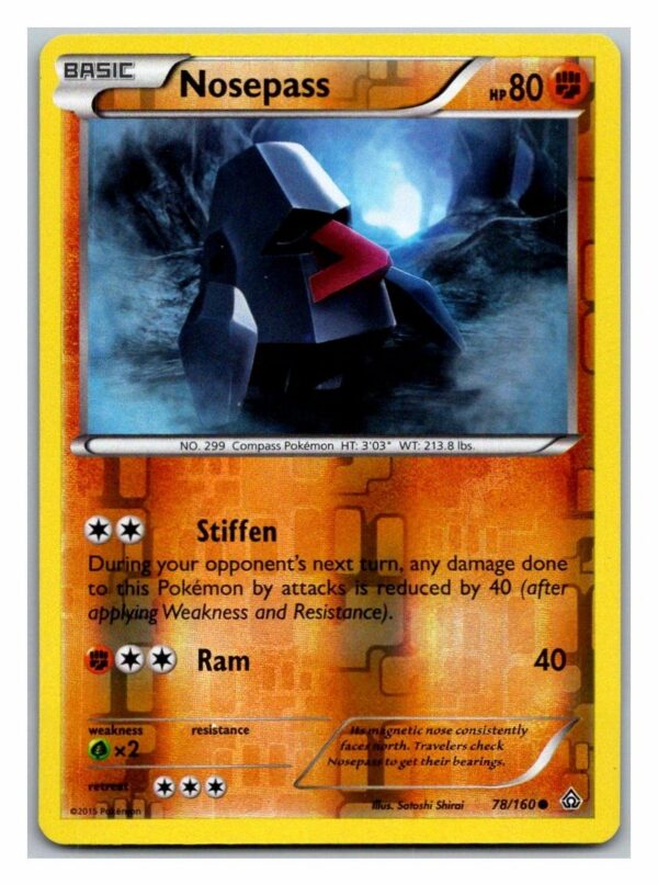 Nosepass 78/160 Primal Clash (Reverse Holo) (Exc Condition)