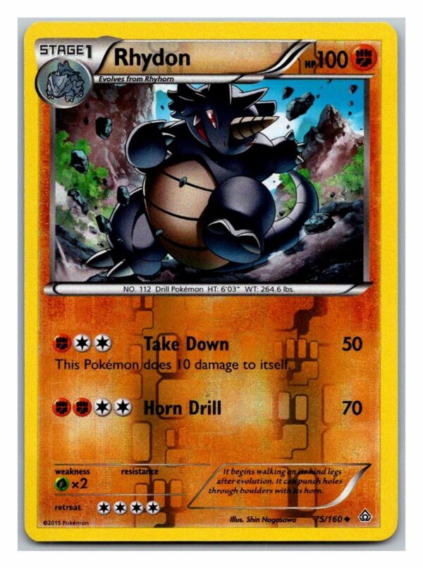 Rhydon 75/160 Primal Clash (Reverse Holo) (Exc Condition)