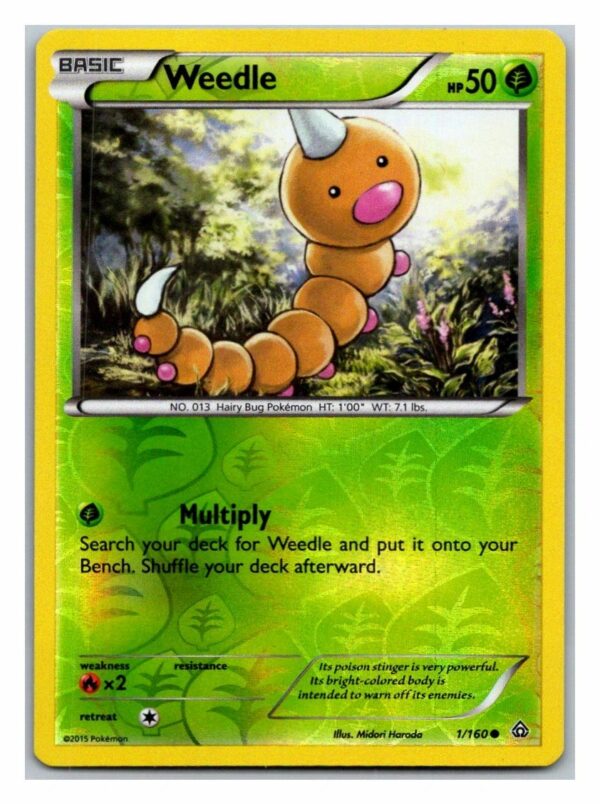 Weedle 1/160 Primal Clash (Reverse Holo) (LP Condition)
