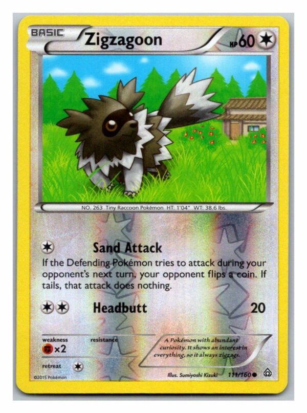 Zigzagoon 111/160 Primal Clash (Reverse Holo) (Exc Condition)